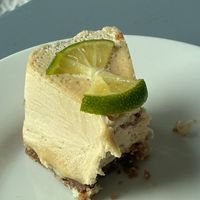 Lime cheese cake. The slice is a bit small but it was tasty.  at Ivegan Supershop Xuan Thuy - Healthy Plant Based Cafe in Ho Chi Minh City