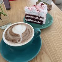 moccha and red velvet cake  at Ivegan Supershop Xuan Thuy - Healthy Plant Based Cafe in Ho Chi Minh City