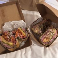 Batatas (sweet potato) and zdrowy burger   at Japan Burger Kraków in Krakow