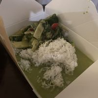 Thai Green Curry + Jasmine Rice   at Thai Oishi in Figueres