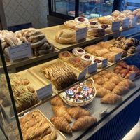 I got the sweet tahini pie, third from left on the top. Vegan options are clearly labelled and staff is helpful.   at Kyel Greek Bakehouse in London