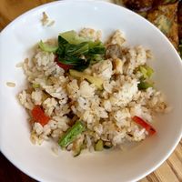 Fried rice with no eggs   at Ukishima Gyoza in Naha