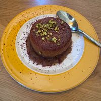 Olive oil polenta cake at CERU Farringdon in London