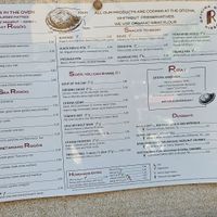 English menu at Oficina dos Rissóis in Porto