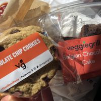 Dessert!  Both very good, and that chocolate cake is one of my favorites around  at Veggie Grill in Corte Madera