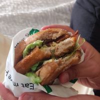 Chicken Burger with bacon added at Veggie Grill in Corte Madera