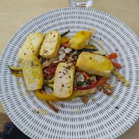 Tofu and veggies at Tipico in Rovinj