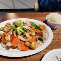 Spicy basil stir fry with tofu at Get Thai'd Up in Webster