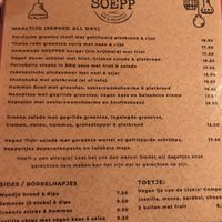 Het menu van eind maart 2023.  at Soepp in Alkmaar