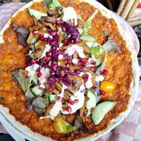 De heerlijke Vegan Turkse Pizza at Soepp in Alkmaar