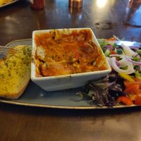 The vegan vegetable lasagna at The Plough Inn in Somerset