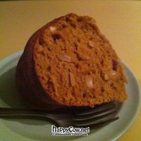 The Carrot Cake- a bit dense and rubbery (b/c it's made with applesauce) but healthy and delicious at Govinda's Veggie Garden in San Juan