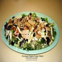 gourmet vegan super salad at Govinda's Veggie Garden in San Juan