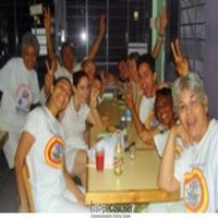 yoga group after vegan pizza feast! at Govinda's Veggie Garden in San Juan