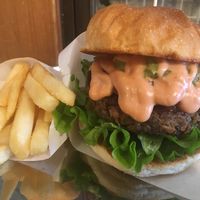 Amazing ripple burger!!  at Ain Soph.Ripple Hiro-o in Tokyo