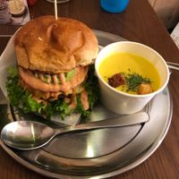 ripple burger at Ain Soph.Ripple Hiro-o in Tokyo