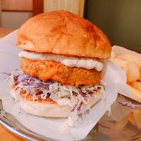 Crispy chicken burger  at Ain Soph.Ripple Hiro-o in Tokyo