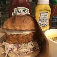 Crispy soy chicken burger  at Ain Soph.Ripple Hiro-o in Tokyo