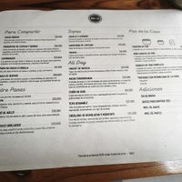 Menu at Bahji 93 in Bogota