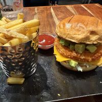 Vegan avocado burger  at The Office in Chamonix