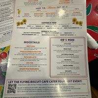 Menu at The Flying Biscuit Cafe in Brookhaven