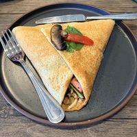 Veggie bear. Ask for vegan so that you get the vegan batter, vegan butter on the grill, and vegan cheese.  at Bearry Sweet in South Lake Tahoe