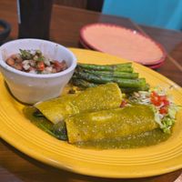 Spinach enchiladas at Riviera Maya Mexican Restaurant in Mercer Island