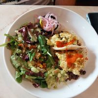 Just Egg Breakfast Tacos at Silver Diner in Glen Allen