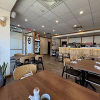 Inside and Sushi prep area  at BADA SUSHI in Acton