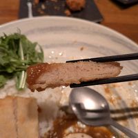 Katsu closeup at HONOLU HALAL RAMEN＆WAGYU KOBE Vegan option 帆のるぷれみあ神戸 in Kobe