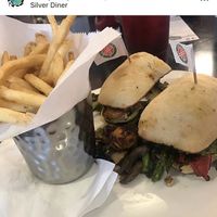 Roasted Veggie Ciabatta sandwich  at Silver Diner in Rockville