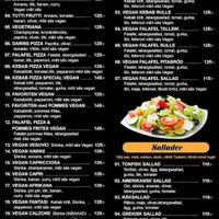 The vegan menu at S:t Pauli Pizzeria in Gothenburg