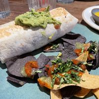 Vegan mushroom burritoos  at Wahaca Paddington in London