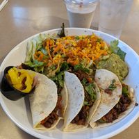 Meatless Taco Bowl and soy/oat milkshake at Silver Diner in Waldorf