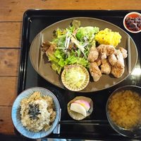 Karaage set! at Vegetable Cafe Sorafune in Kamakura