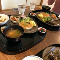 Tofu hamburg at Vegetable Cafe Sorafune in Kamakura