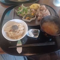 Fried meat plate at Vegetable Cafe Sorafune in Kamakura