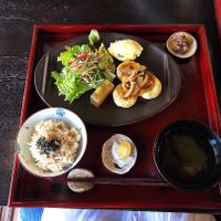 Tofu balls set meal at Vegetable Cafe Sorafune in Kamakura