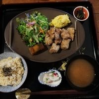Fried tofu set at Vegetable Cafe Sorafune in Kamakura