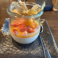 Coconut Panna Cotta  at An Vegan Restaurant in Karlsruhe