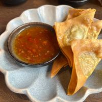 lucky wontons at An Vegan Restaurant in Karlsruhe