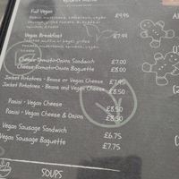 Vegan section on a normal 'caff' menu. Very rare in these parts. at Poppins in Shanklin