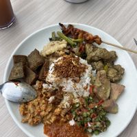 Nasi Campur. Ask them to mix their favourite.    at Warung Suka Suka | Plant-Based Nasi Campur – Kuta Mandalika  in Kuta