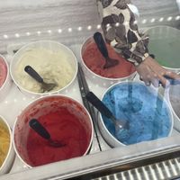 Mmmm all the flavors are vegan!  at Mama Crino's Italian Ice in Brookings
