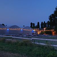 Panoramica dei tavoli all'aperto at Gasía Agricicchetteria in Veneto