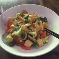 amazing green curry noodles  at May Kaidee Chiang Mai in Chiang Mai