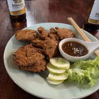 Banana Blossom Fritters  at May Kaidee Chiang Mai in Chiang Mai