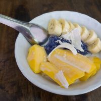 Mango sticky rice at May Kaidee Chiang Mai in Chiang Mai