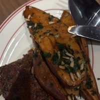 Pwri peri “chicken” and sweet potatoes  at Smith & Deli CBD in Melbourne