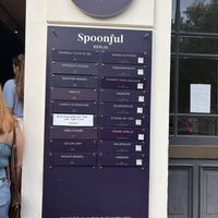 menu with labeled vegan options  at Spoonful in Berlin